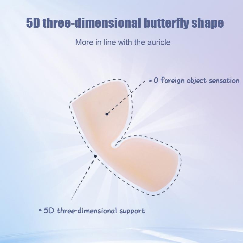 1/2/3 пары 5D наклеек для поддержки эльфийских ушей, невидимый корректор для ушей, патчи для поддержки мочки уха, макияж эльфийских ушей, наклейки для V-образного лица, простые в использовании