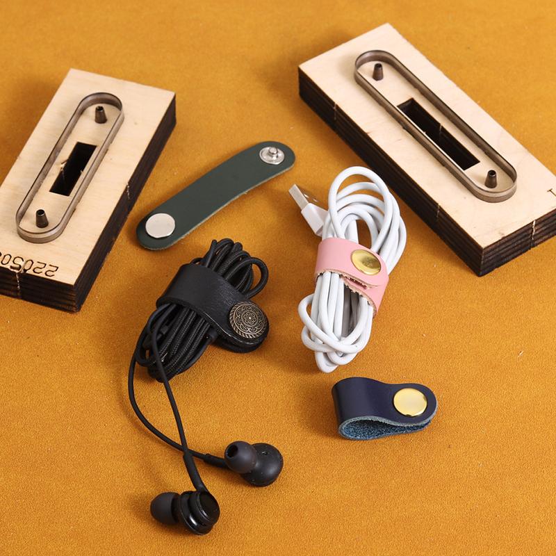 1 шт. Шаблон для кожгалантереи Резак для данных Линия USB Кабель для наушников Органайзер для проводов Пряжка для хранения Вырубка Нож Форма