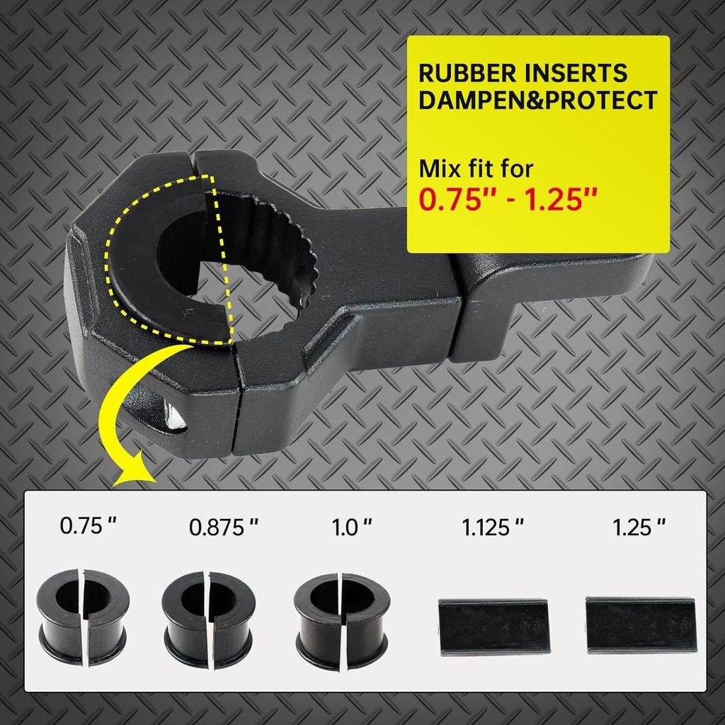 0.75 To 1.25" Bar Clamps Heavy Duty For UTV/ATV/Snowmobile/Motorcycle/Scooter Handlebar Mount(2Pack)