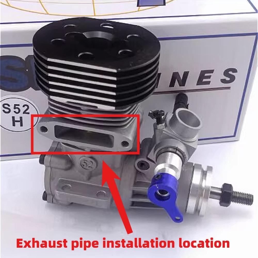 52HR ASP 52 class 8.3CC Two stroke Methanol Engine Metal Exhaust Pipe Exhaust Pipe Gasket Accessories Engine Accessories