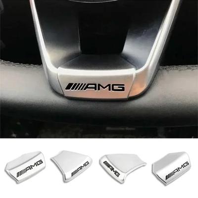 Для автомобиля AMG Benz Металлические наклейки Значок на руль автомобиля Для Mercedes Benz AMG W206 W204 W205 W212 W213 W221 W222 W223 W2