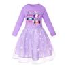 Kids Girls Anime Cartoon POP Singer Super Star Rumi Zoey Mira Print Mesh Rainbow Round Neck Casual Cotton Dress