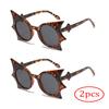 2PCS Large Frame Bat Shaped Sunglasses Innovative UV400 Color Gothic Men Women Street Sun Glasses Fashion Eyewear