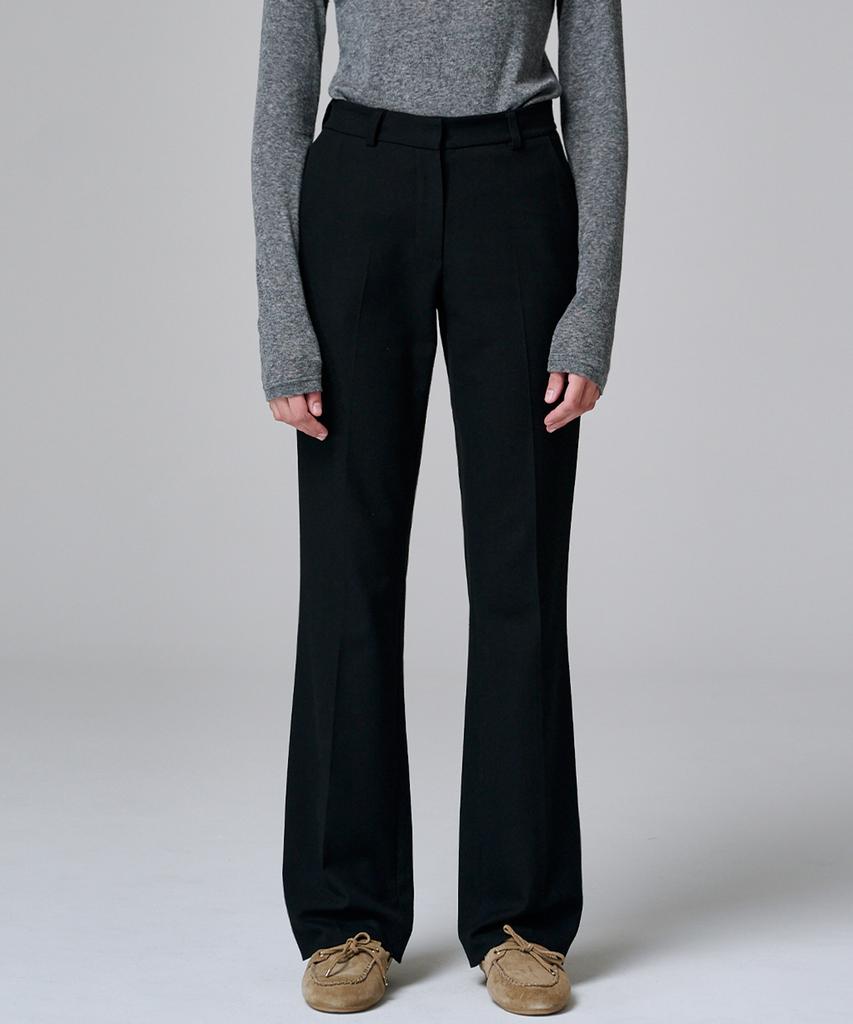 MALOUPE 2131 Stretch Slim Bootcut Pants (Black)