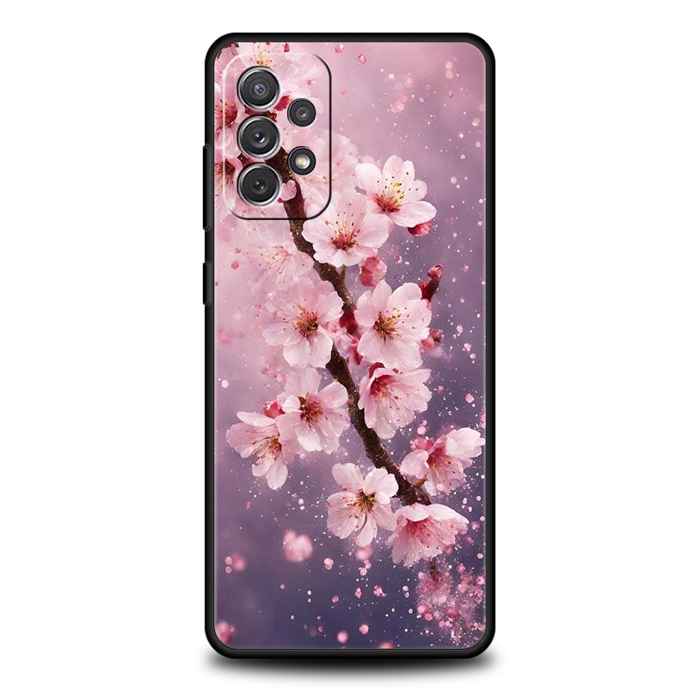 Чехол для телефона с цветами вишни для Samsung Galaxy A17 A07 A55 A35 A25 A15 A05s A33 5G A31 A23 A21s A13 A11 A41 A73 A53 A51 A71