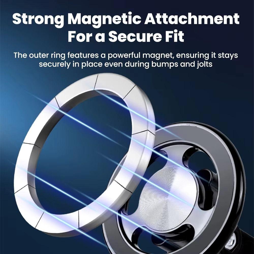 Foldable Vacuum Suction Phone Mount Magnetic Mobile Phone Support Vehicle Interior
