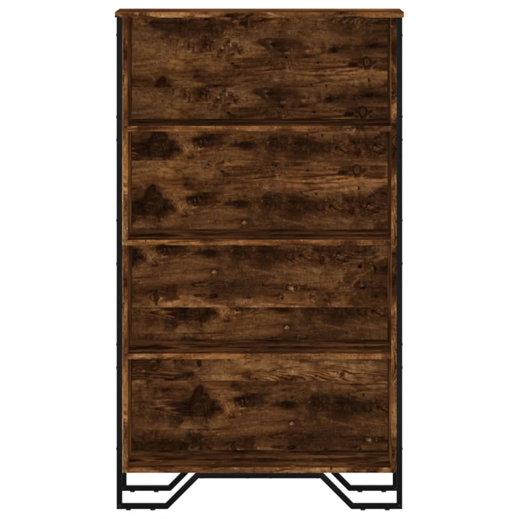 Vidaxl Regał, Przydymiony Dąb, 80X31X137,5 Cm, Materiał Drewnopochodny