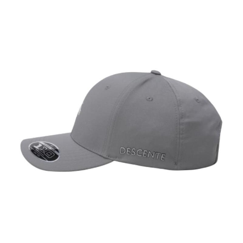 DESCENTE Logo Polyester Casual Duckbill Cap Unisex Couple Style Gray 56 peaked Gray S-M