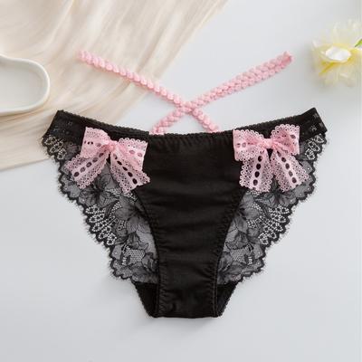 Трусики с низкой посадкой и бантиком, милые, нежные и сексуальные трусики-треугольники для женщин