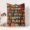 Library Haven Flannel Blanket Throw Blanket Soft Warm Sofa Bed Camping Car home Decor Unique Christmas Gift C9302181