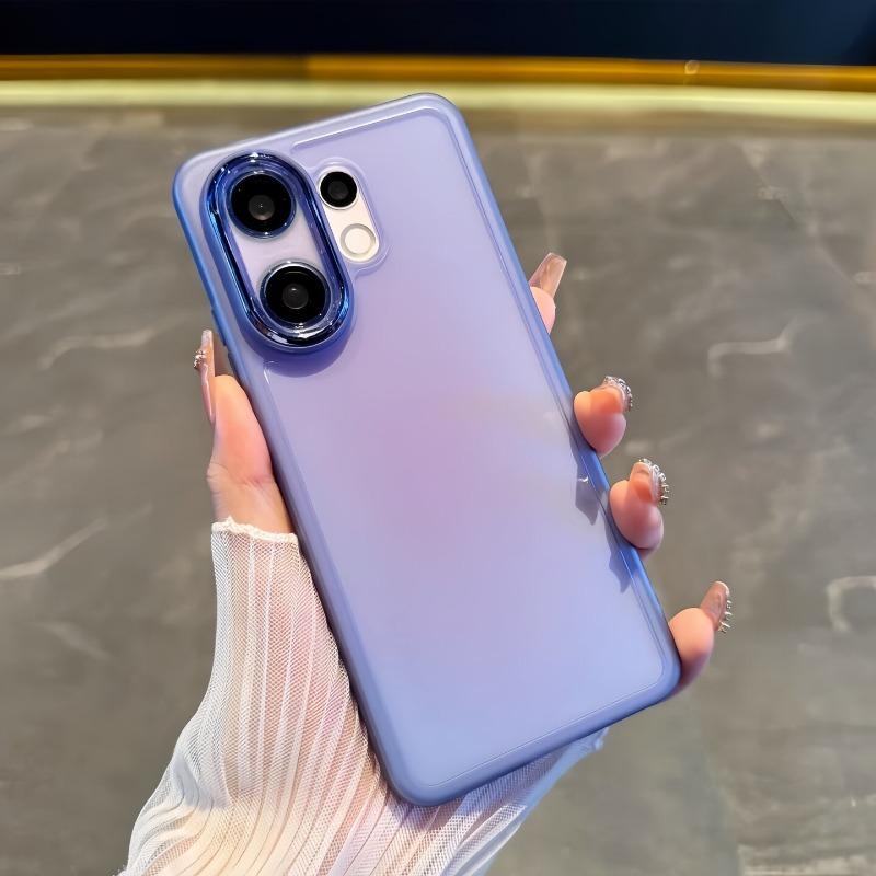 Чехол для Vivo X200 FE Модный Новый Стиль ТПУ Мягкий Силикон Прозрачная Задняя Крышка Телефона Оснащенная Защитным Кольцом для Камеры