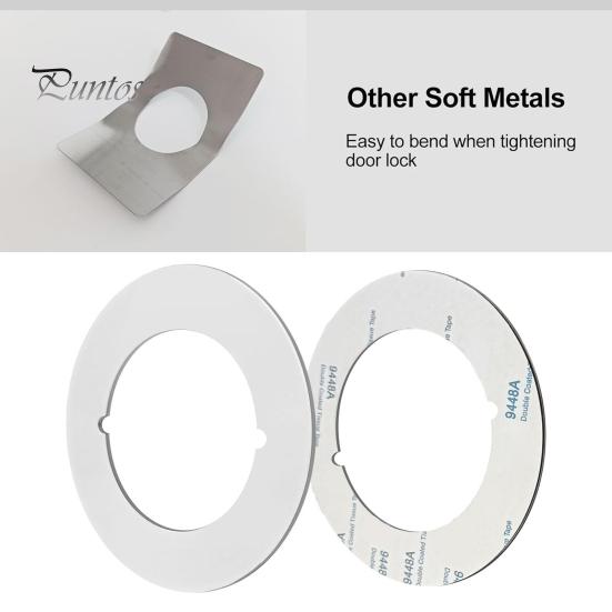 1/2Pcs Round Door Knob Plates Self Adhesive Scratch-Resistant Simple Installation Door Handle Cover Filler Fixing Repair Plates
