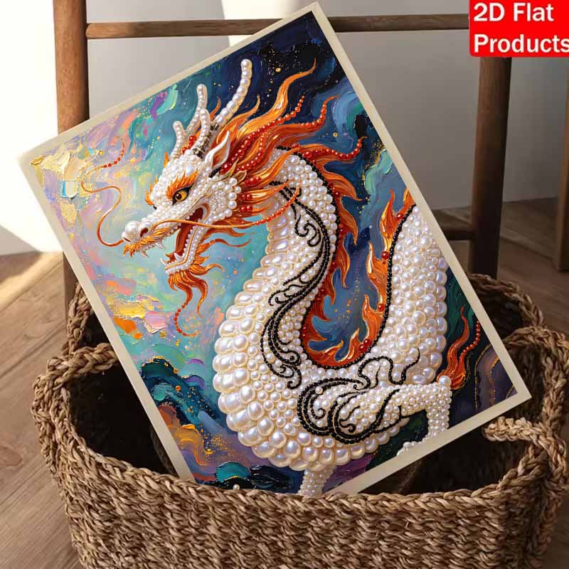 Dragon Pearl Painting DIY Handmade Pearl Painting Art Majestic Gift Home Decoration