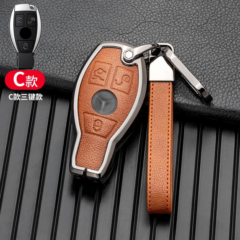 Car Key Case Cover For Mercedes benz A C E S G GLS CLA Class W213 W203 W205 W211 W204 AMG Zinc Alloy benz accessories E2
