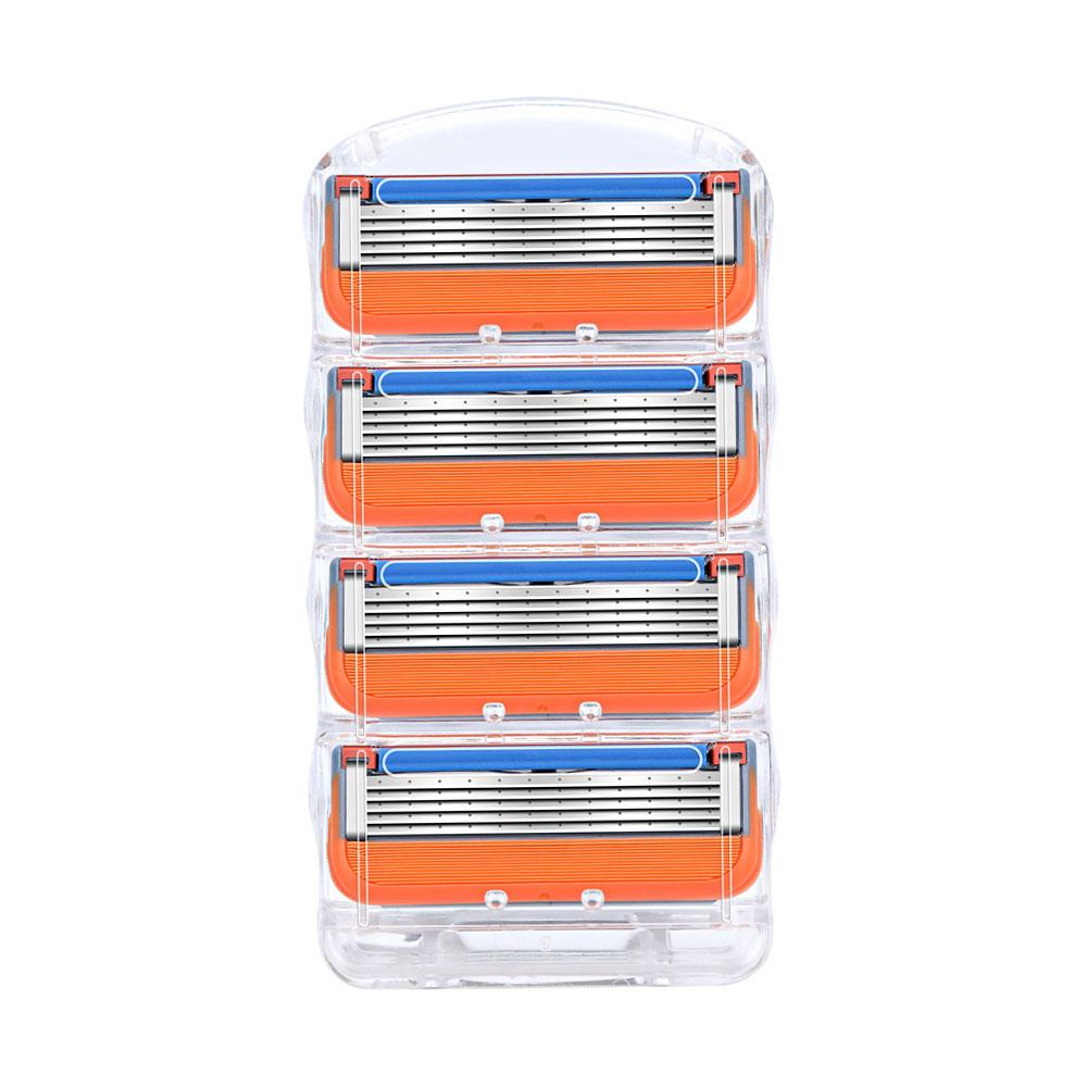 4 шт./упак. Мужские бритвенные лезвия, кассеты для бритья, сменные лезвия для бритья Fusione