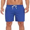 Men's New Elastic Waistband Shorts, Fashionable Quick Drying Elastic Beach Leisure Vacation Swim Trunks