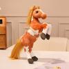 Horse Plush Doll Cute Foal Shape Stuffed Animal Soft Pony Plush Toy Skin-Friendly Comfortable Birthday Gift for Children