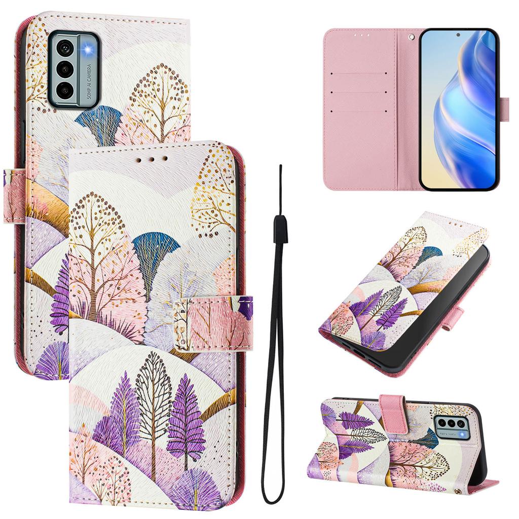Landscape Luxury Painted Leather Case Wallet Book Style Cover for Nokia C12,C32,C02,C22,G22,G11 4G,G21 4G,G42,G10,G20,C10,C20,HMD Pulse...
