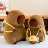 Capybara Animal Plush Toy Cushion With Bee Backpack For Kids Gift