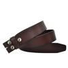 Designer Replacement No Buckle Girdle Stud Snap Clip Waistband Genuine Leather Belt 3.8cm with Hole