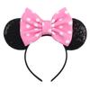 New Glitter Crown Hairband Girls Princess Party Headwear Sequins Mouse Ears Bow Headband Hair Accessories Kids Boutique Mujer