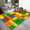 Children's Geometric Grid Carpet Bedroom Living Room Hallway Long Strip Carpet Anti-slip Area Rug Sofa Doormat Mats Home Decor