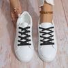 Новые осенние туфли на шнуровке белые женские туфли на плоской подошве модные белые туфли для пары повседневная обувь импортная торговля