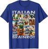 Смешной мем Brainrot Итальянский Brain Rot Итальянский Brainro Унисекс Футболка Смешная Футболка Смешные Футболки Одежда в стиле Аниме Подарок Мужчине