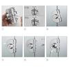 1 Set Double Open Glass Door Lock Stainless Steel Double Bolt Sliding Door Lock 10-12mm Office Glass Safety