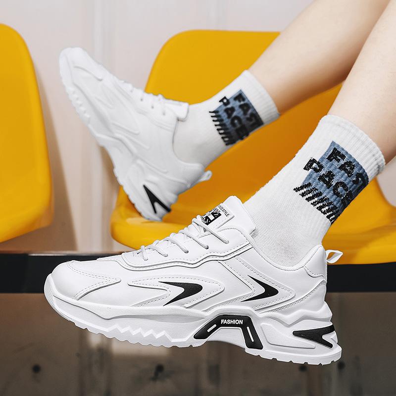 Мужские повседневные спортивные туфли на толстой подошве, летние новые, с мягкой подошвой, нескользящие, для бега на открытом воздухе, модные студенческие кроссовки, обувь для ходьбы