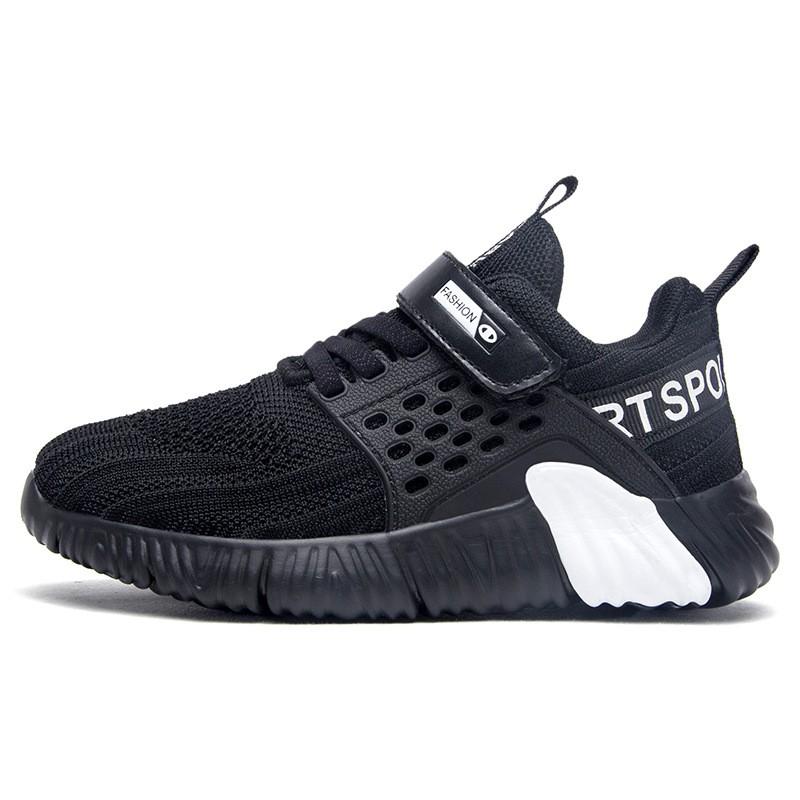 Boys Breathable Mesh Running Shoes Kids 6-12 Years Lightweight Anti-Slip Sport Sneakers