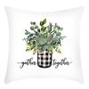 Fashionable Spring Flower Spring Elements Pillow Cover Linen Flower Cushion Pillow Cover