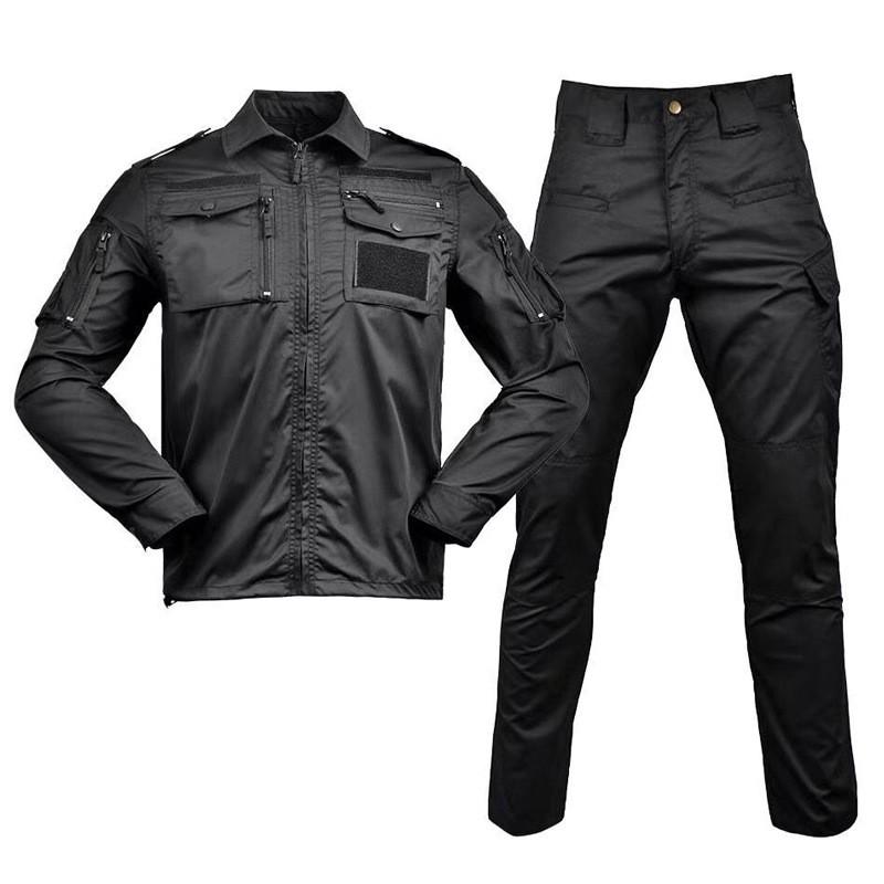 Tactical Camo Uniform Set Multi-Pocket Outdoor Hiking Running Fishing Training Wear Slim Fit