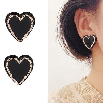 Серьги Love Earrings Серьги из акрила и смолы Женские простые универсальные серьги в форме сердца