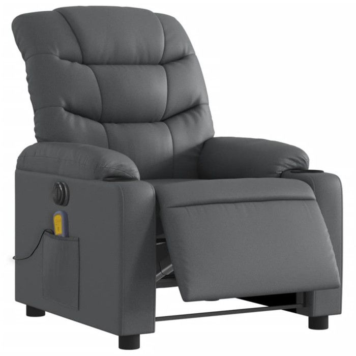 VidaXL Fauteuil de Massage Inclinable Électrique, Chaise de Relaxation avec Dossier, Siège avec Accoudoirs Salon, Moderne, 3206595