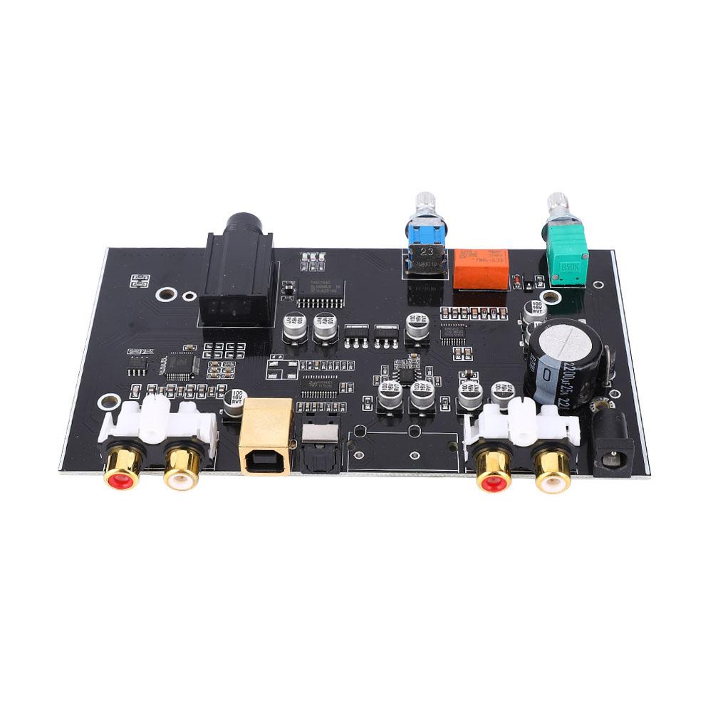 DC12V PCM5100 DAC Board Fiber Optic USB Amplifier Audio Volume Control Decoder Board