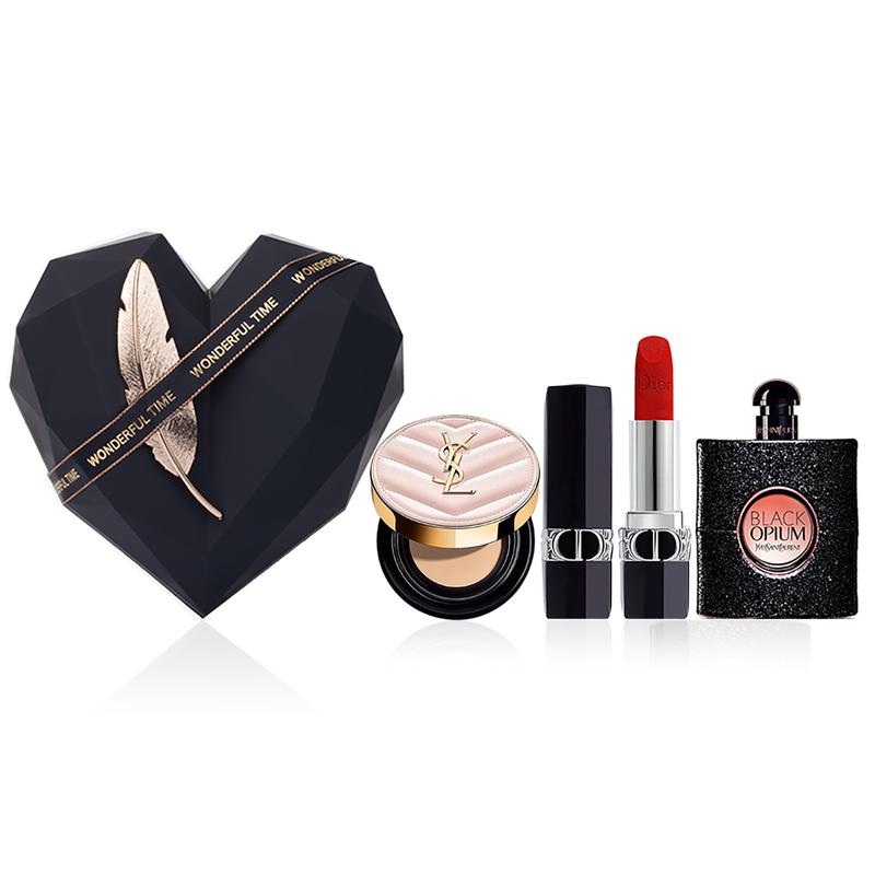 Dior Парфюм 999 Velvet Formal + Black Opium 7.5 мл + Розовый Air Cushion B10 Мини 5 г