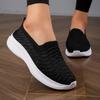 2025 Shoes Women's New Foreign Trade Women's Factory Large Size Cloth Shoes Breathable Fly-woven Shoes Soft-soled Casual Mother Shoes