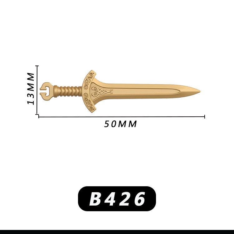 Минифигурка средневекового рыцаря: Фонтан, Рапира, Совместимый с кубиками LEGO