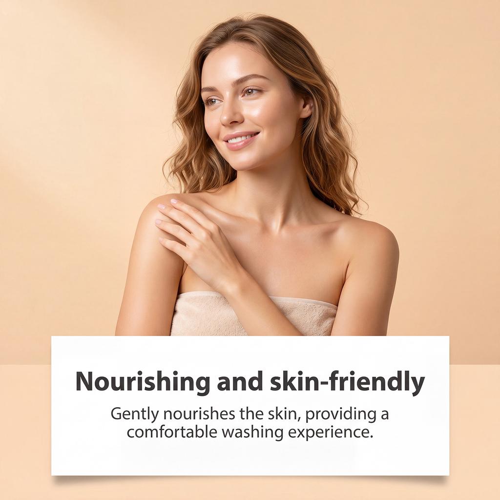 Persimmon Body Wash: Moisturizing, odor-removing, protective, cleansing, rejuvenating, with dense foam