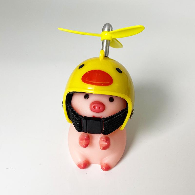 Cute little pig decoration Electric Scooter Pig Decoration Wearing Helmet Car Ornament Motorcycle Bicycle