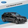 1/24 WELLY Maserati Levante SUV Alloy Car Model Diecasts Metal Toy Vehicles Car Model High Simulation Collection Childrens Gifts