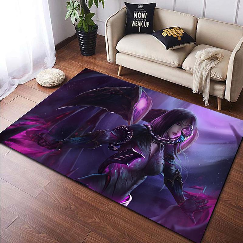 LOL KDA HD Большой ковер с печатной областью, ковер для гостиной, спальни, украшение дивана, нескользящие коврики, дропшиппинг Alfombras