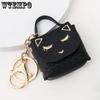 1PC Cute Cat Pattern Key Chain with A Small Bag PU Faux Leather Coin Purse Keychain Couple Personal Belongings Decorative Pendant