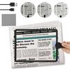 5X Full Page Magnifier Neck Mounted Hands Free Dimmable LED for Books Maps Newspaper Painting Repair