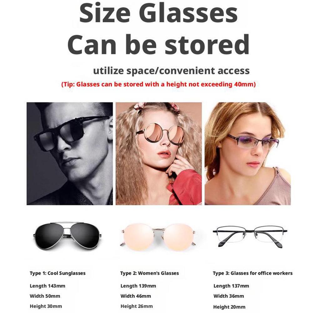 1Pc Car Glasses Case Car Sunshade Universal Sunglasses Multi Box Functional Storage Ticket Box M6P7