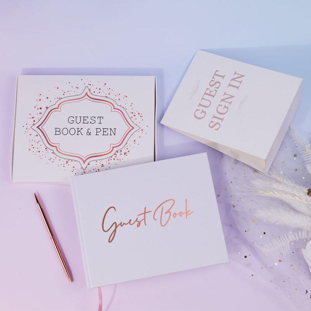 Elegant Wedding Guest Book 100 Pages for Engagements Parties Baby Showers Anniversaries Birthdays Bridal Showers Graduations Funerals Hotel Event