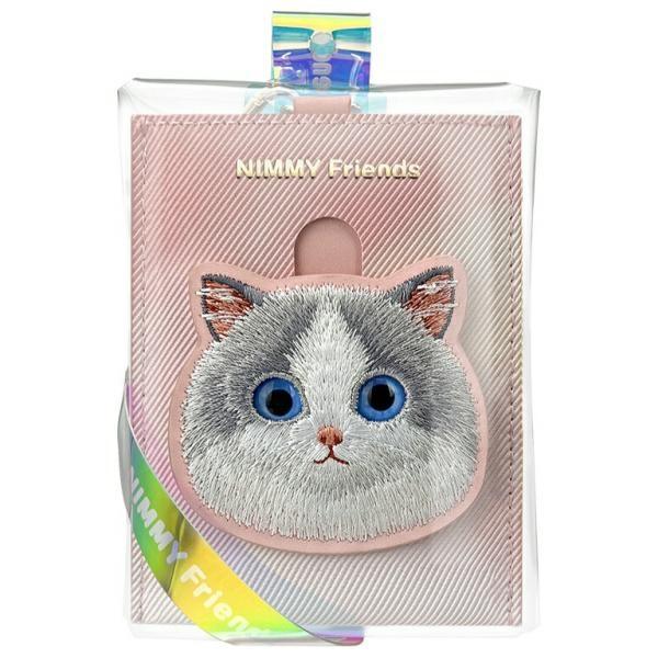 Portfel na karty Nimmy Big Eyed Pet 2.0 Cat Różowy