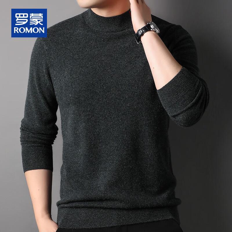 ROMON Мужской пуловер из 100% кашемира с полувысоким воротником