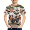 Kids T-shirts O Neck Tops Polyester Casual Sportwear Comfortable Tees Short Sleeve 3d Print T Shirt